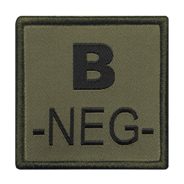 A10 Equipment - Patch Blutgruppe B- (oliv)