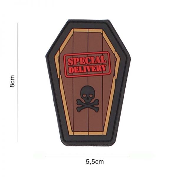 Klettabzeichen Special Delivery - braun