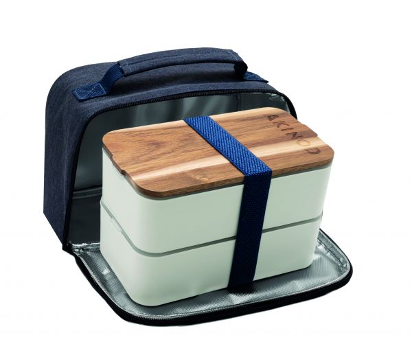 AKINOD - Lunch Box 11H58, Weiss / Blau meliert