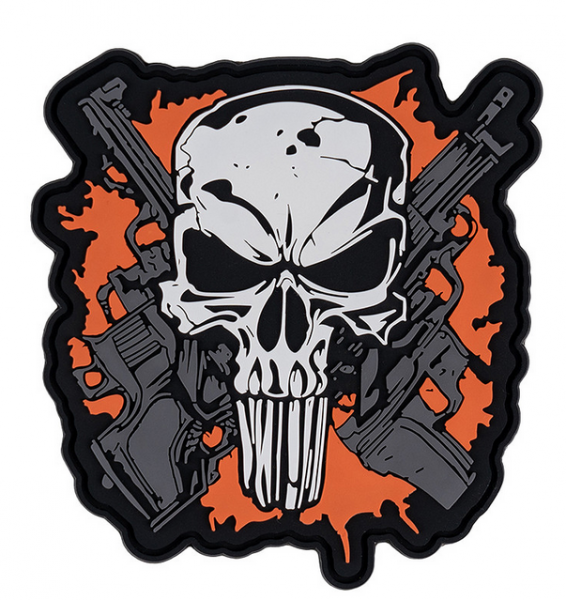 Klettabzeichen Punisher Schädel - color