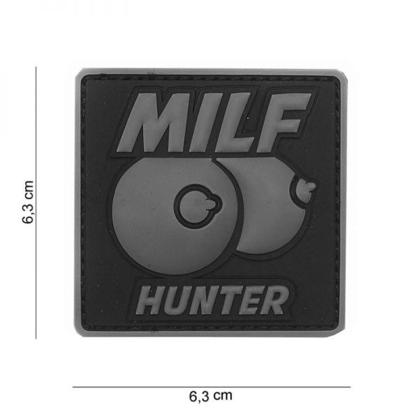 Klettabzeichen MILF Hunter 3D - schwarz