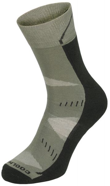 Trekkingsocken, &quot;Arber&quot;, gepolsterte Sohle, oliv
