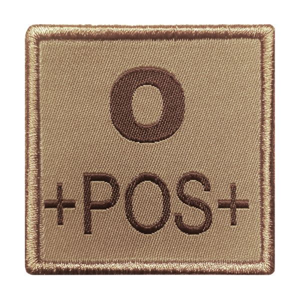 A10 Equipment - Patch Blutgruppe 0+ (tan)