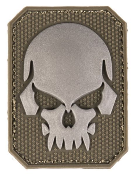 Klettabzeichen 3D skull small - oliv