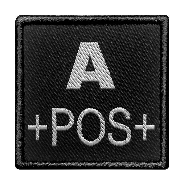 A10 Equipment - Patch Blutgruppe A+ (schwarz)