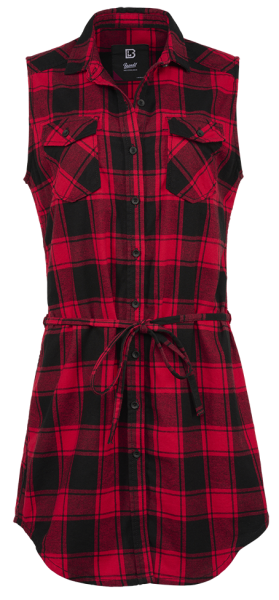 Brandit - Women Gracey Longshirt Sleeveless red/black