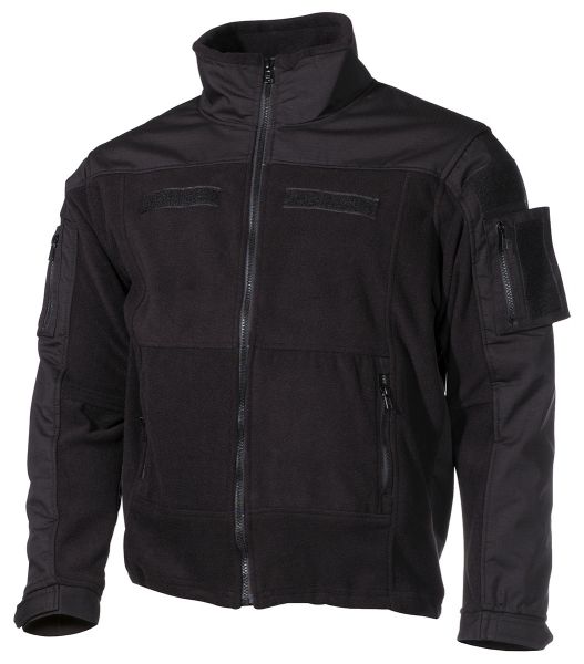 Fleece-Jacke, &quot;Combat&quot;, schwarz