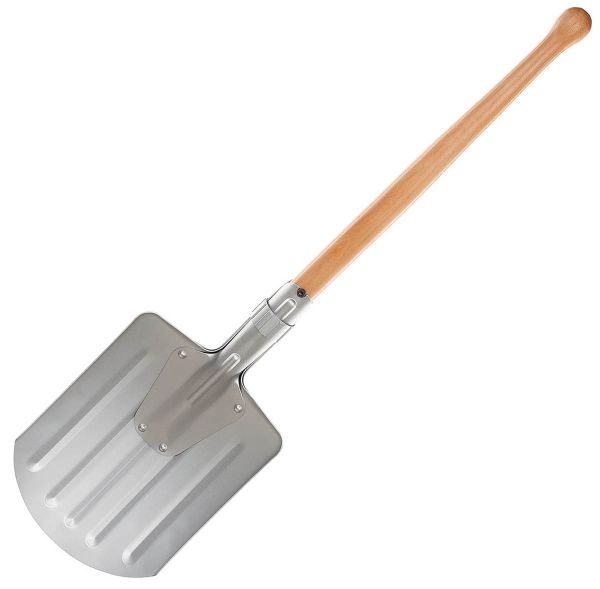 Norw. Schneeschaufel, teilbar, Alu/Holz