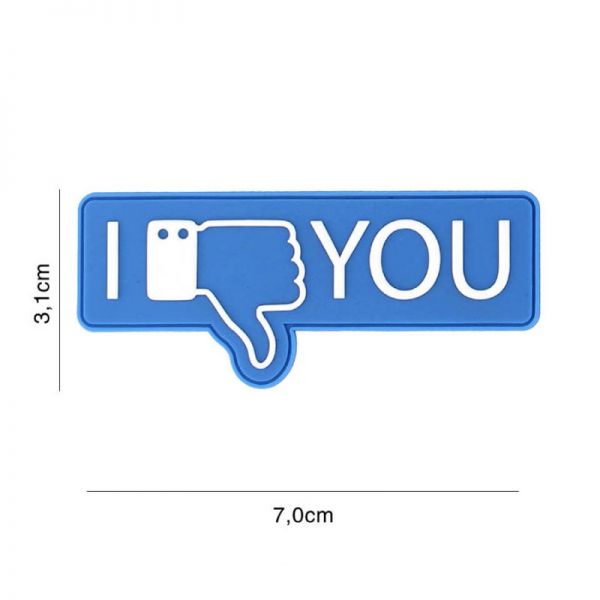Klettabzeichen I Dislike You - blau