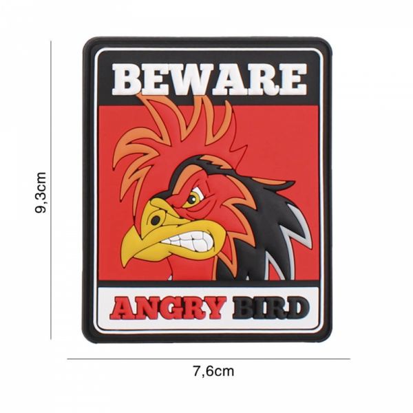 Klettabzeichen Angry Bird - viereckig