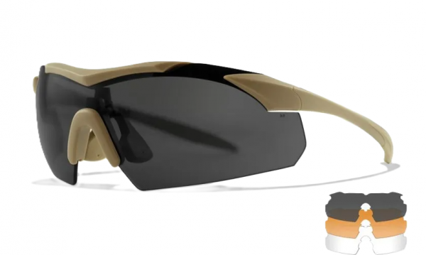 Wiley X - Sonnenbrille WX VAPOR 2.5 tan (grau/klar/orange)