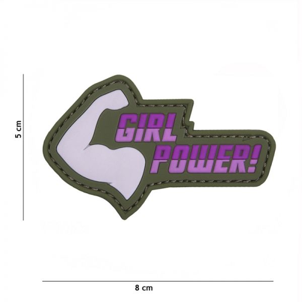 Klettabzeichen Girl Power - pink