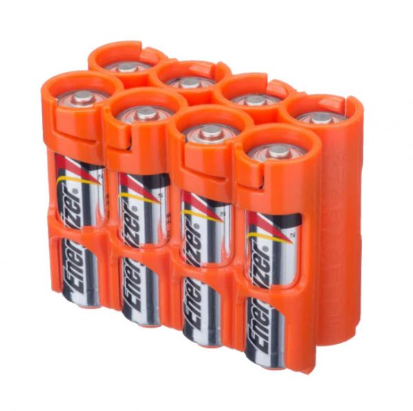 Storacell - Aufbewahrungsbox für 8 x AA Batterien (orange)