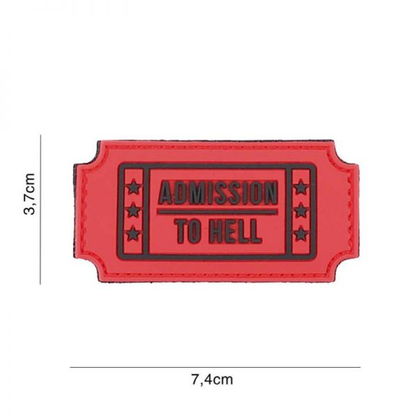 Klettabzeichen Admission To Hell - rot