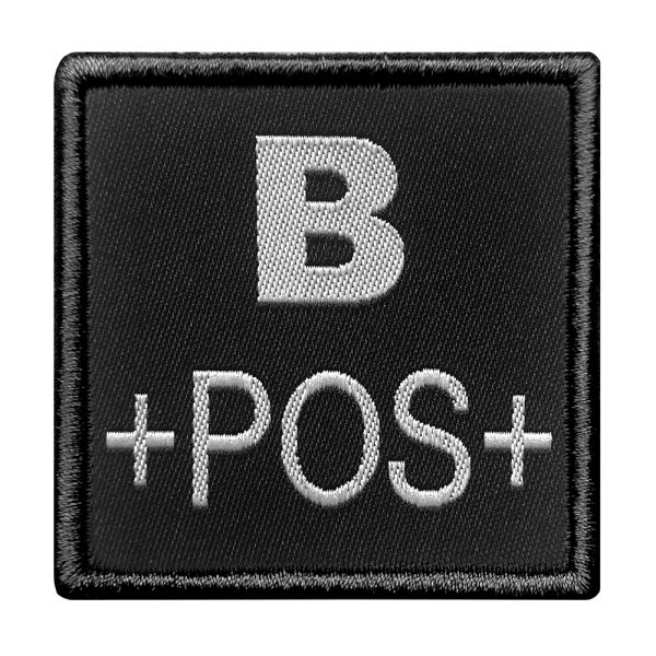 A10 Equipment - Patch Blutgruppe B+ (schwarz)