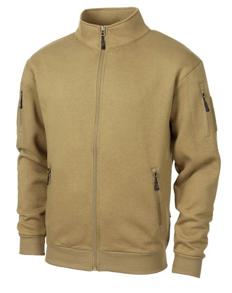 Sweatjacke, &quot;Tactical&quot;, coyote tan
