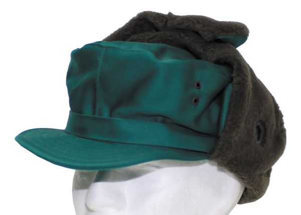 Österr. BH Wintermütze, grün, neuwertig