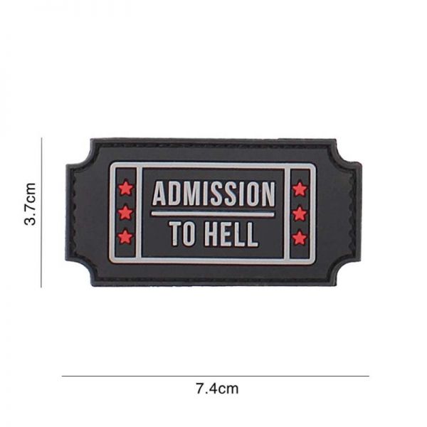 Klettabzeichen Admission To Hell - schwarz