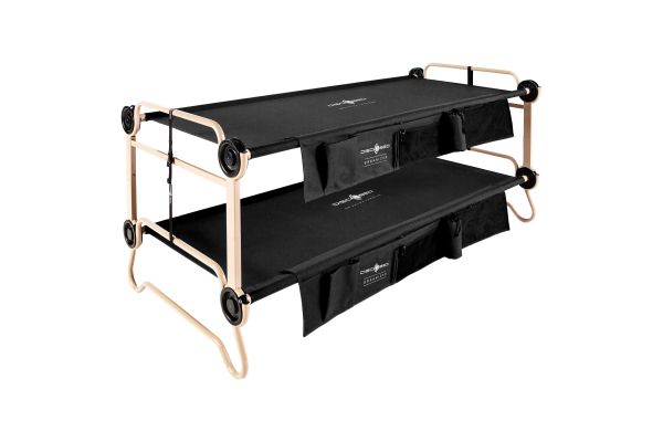 Disc-O-Bed - Etagenbett XL mit Seitentaschen (schwarz)