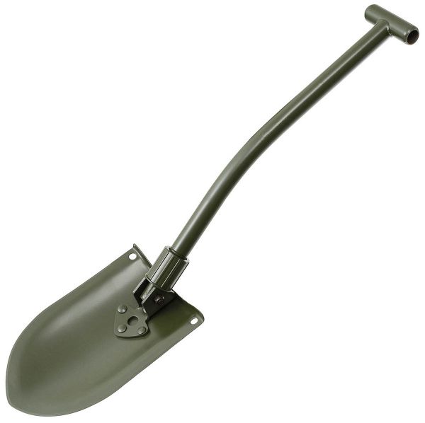 Schwed. Klappspaten, Stahl, oliv, 2-teilig
