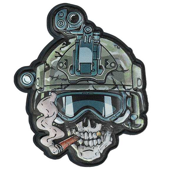 Klettabzeichen Skull Operator - color