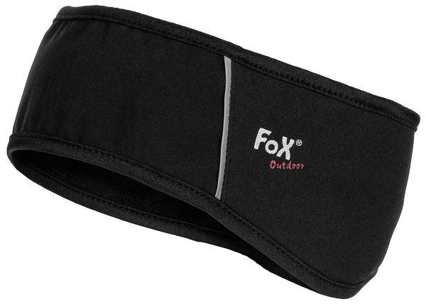 Stirnband, Softshell, schwarz, wasser-, winddicht