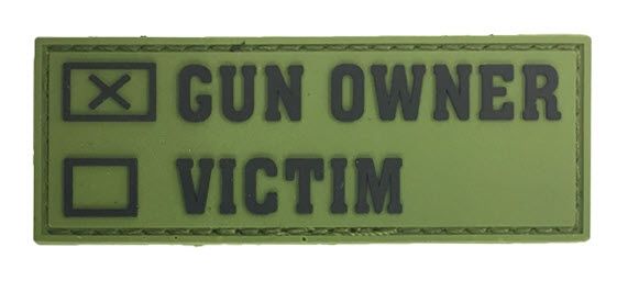 Klettabzeichen Gun Owner - green