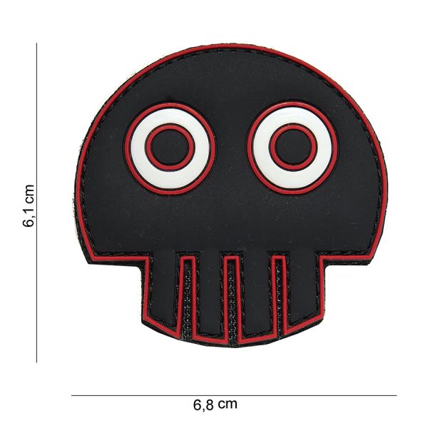 Klettabzeichen Big Eye Skull - schwarz