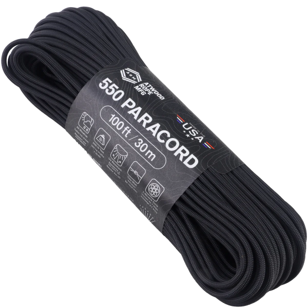 Atwood Rope MFG - 550 Paracord 30m (schwarz)