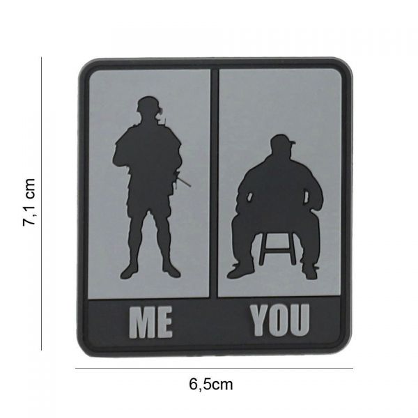 Klettabzeichen Me &amp; You - grau