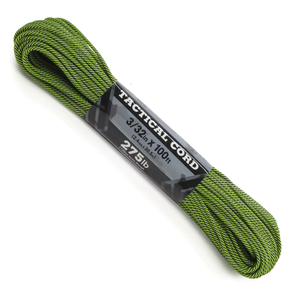 Atwood Rope MFG - 275 Tactical Cord 30m (neon gelb &amp; schwarze streifen)