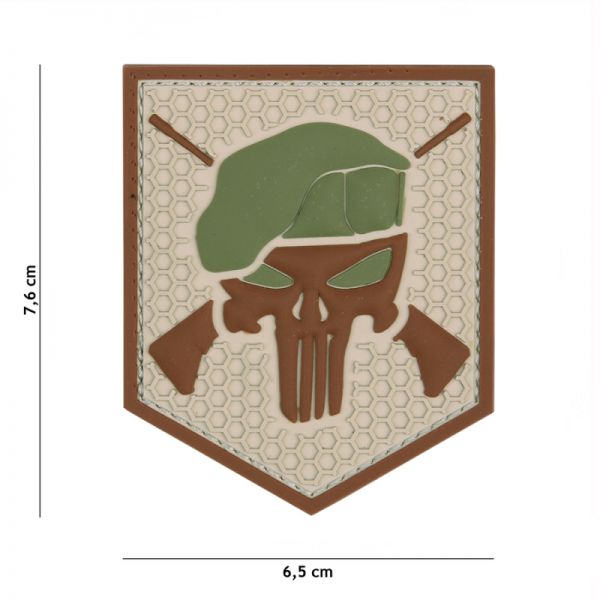 Klettabzeichen Commando Punisher - coyote