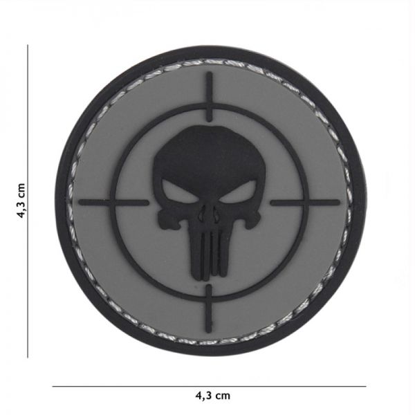 Klettabzeichen Punisher - grau