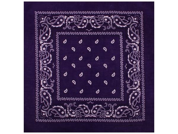 Bandana, violett-weiss, Gr. 55 x 55 cm, Baumwolle