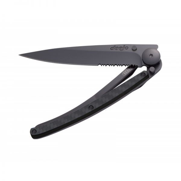 Deejo Klappmesser - composite schwarz &quot;Einhand&quot; 37g
