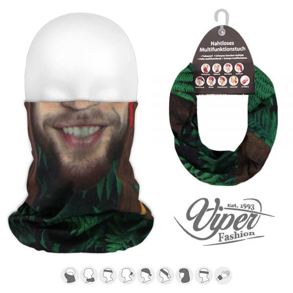 Mehrzweckschal 9 in 1, multicolor &quot;Gesicht Mann&quot;