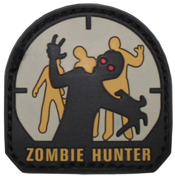 Klettabzeichen, 3D, &quot;Zombie Hunter&quot;