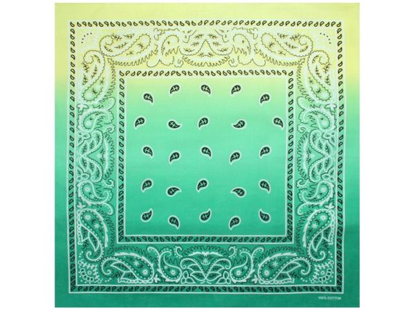 Bandana, grün mit Farbverlauf, Gr. 55 x 55 cm, Baumwolle