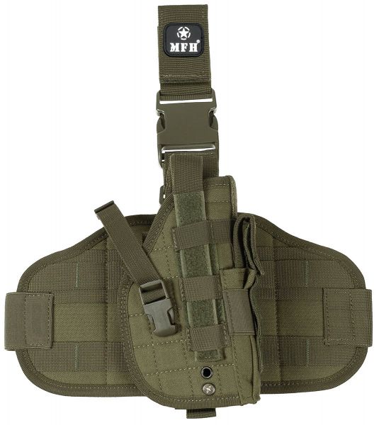 Pistolenbeinholster, &quot;MOLLE&quot;, rechts, oliv