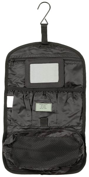 Brit. Waschzeugtasche, rollbar, schwarz