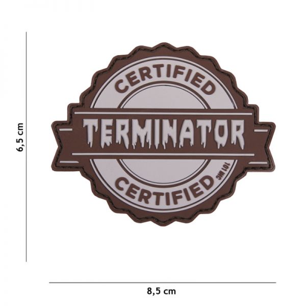 Klettabzeichen Terminator - grau