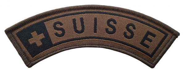 Klettabzeichen - Suisse olive/schwarz