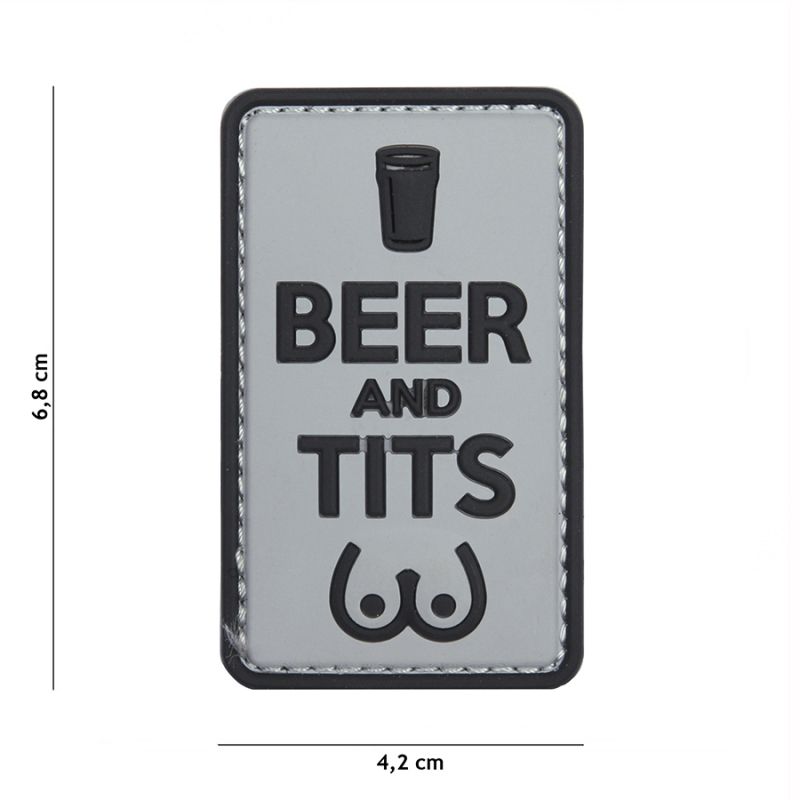 Image of Klettabzeichen Beer And Tits - schwarz