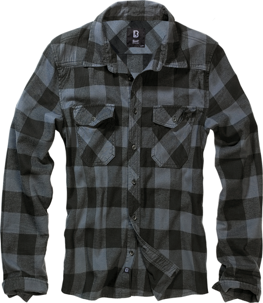 Brandit - Check Shirt Long Sleeve black/grey