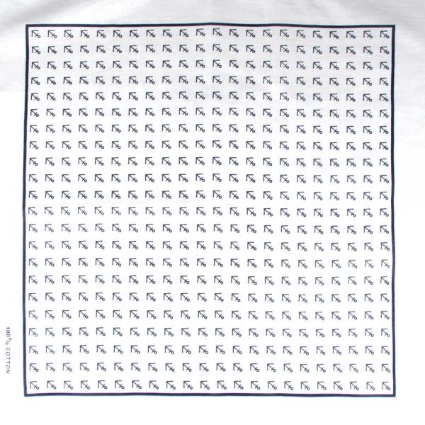 Bandana, weiss Maritim Anker, Gr. 54 x 54 cm, Baumwolle