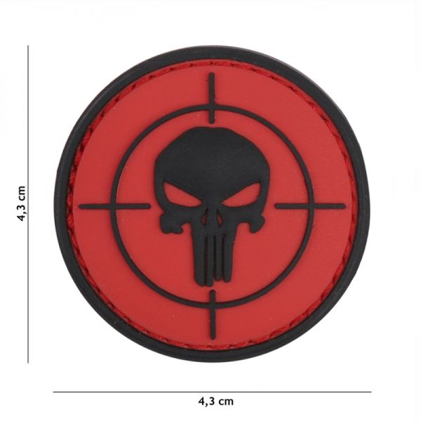 Klettabzeichen Punisher - rot