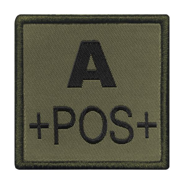 A10 Equipment - Patch Blutgruppe A+ (oliv)