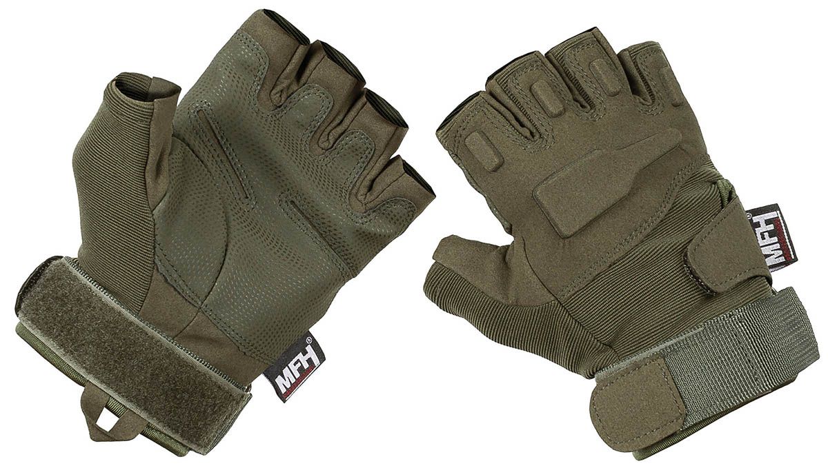 Image of Tactical Handschuhe,"Pro", ohne Finger, oliv