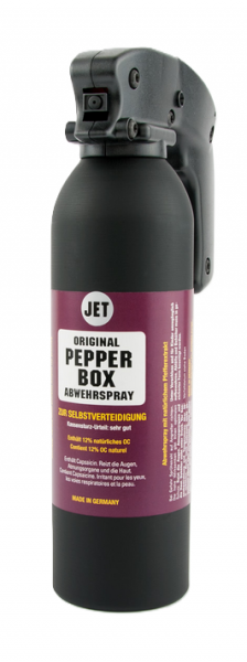 Pepper-Box Pfefferspray - 400 ml, Federdeckel (Strahl)