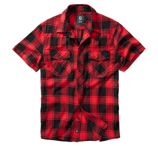 Brandit - Check Shirt Short Sleeve red/black